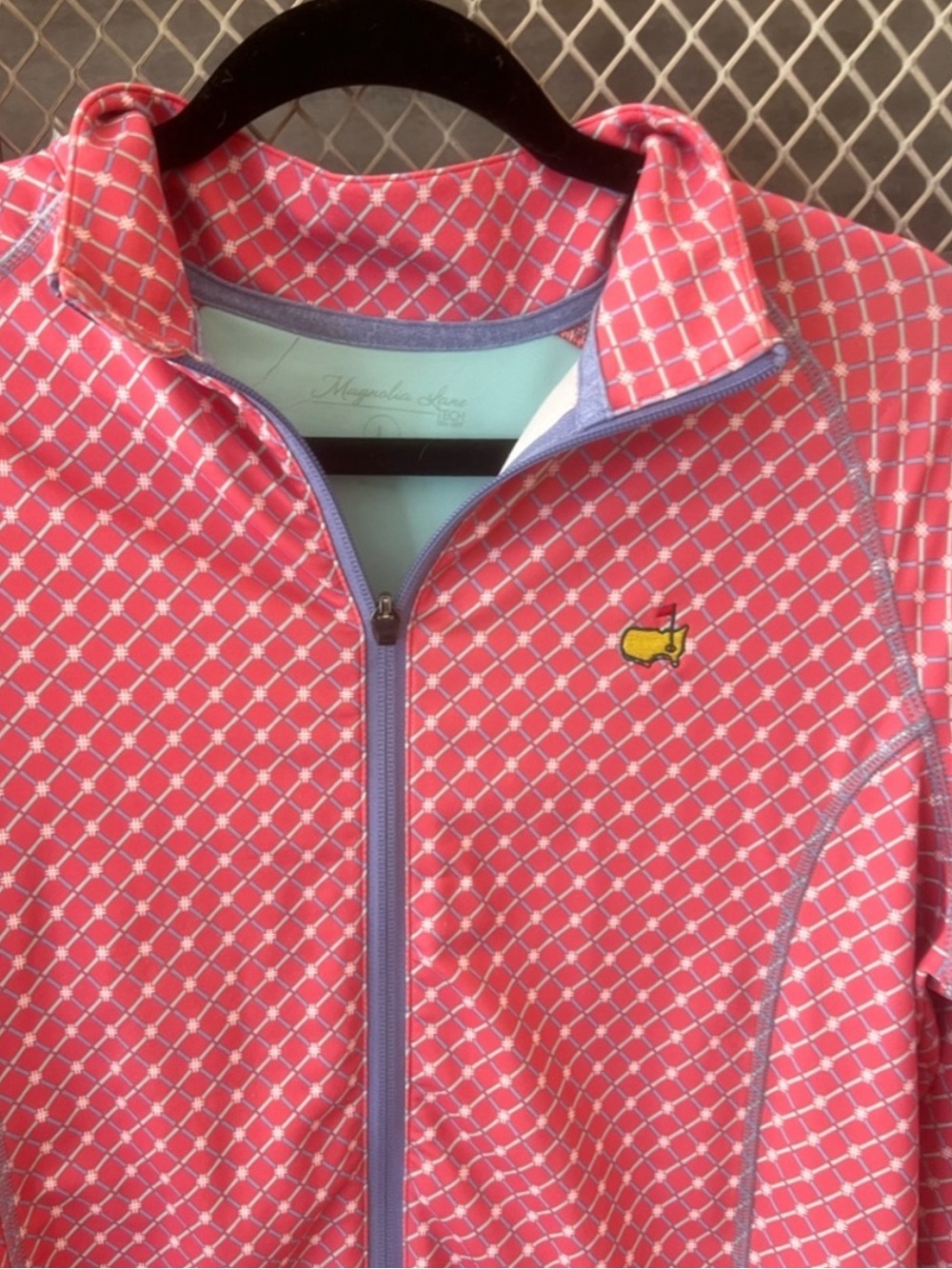 Pink Patterned Full-Zip Utility from Magnolia lane. Size L. Gently loved:)🥰